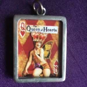 Silver Metal Two Sided  Pendent